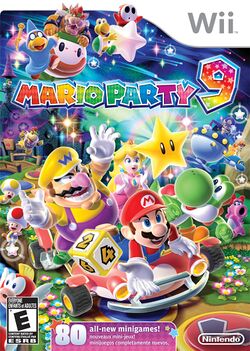 Box artwork for Mario Party 9.