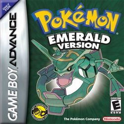 Box artwork for Pokémon Emerald.