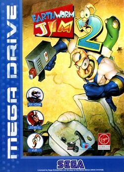 Box artwork for Earthworm Jim 2.