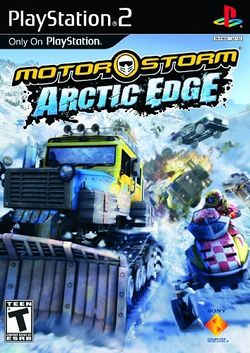 Box artwork for MotorStorm: Arctic Edge.