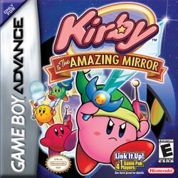 Box artwork for Kirby & the Amazing Mirror.