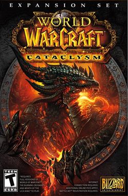 Box artwork for World of Warcraft: Cataclysm.