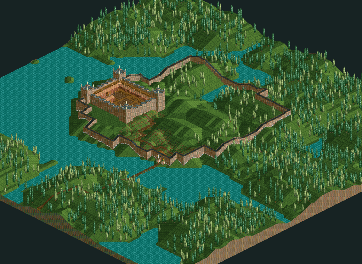 Fun Fortress with a bit of a Robin Hood/woodland/forest theme! : r/rct