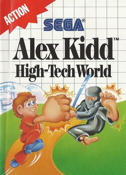Box artwork for Alex Kidd: High-Tech World.