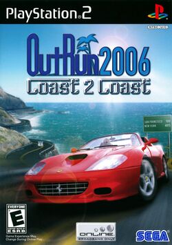 Box artwork for OutRun 2006: Coast 2 Coast.