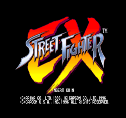 Box artwork for Street Fighter EX.