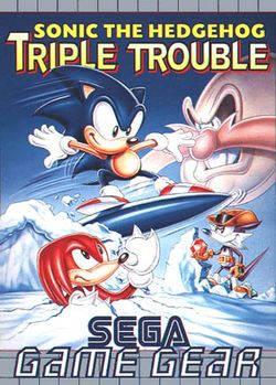 Box artwork for Sonic the Hedgehog: Triple Trouble.