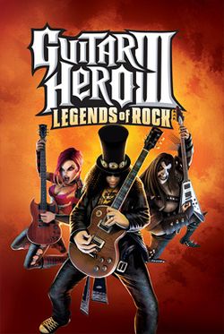 Box artwork for Guitar Hero III: Legends of Rock.