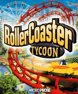 Box artwork for RollerCoaster Tycoon.