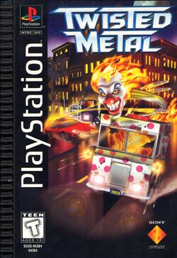 Box artwork for Twisted Metal.