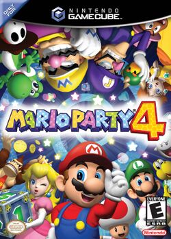 Box artwork for Mario Party 4.