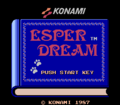 Esper Dream title screen