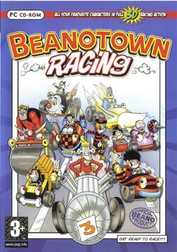 Box artwork for Beanotown Racing.