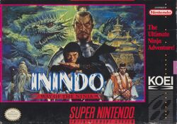 Box artwork for Inindo: Way of the Ninja.