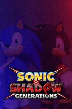 Box artwork for Sonic X Shadow Generations.