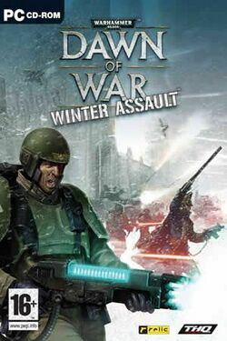 Box artwork for Warhammer 40,000: Dawn of War: Winter Assault.