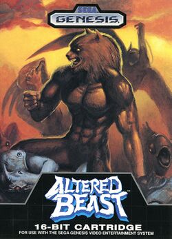 Box artwork for Altered Beast.