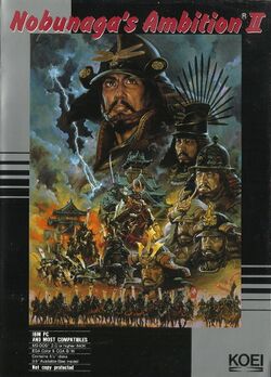 Box artwork for Nobunaga's Ambition II.