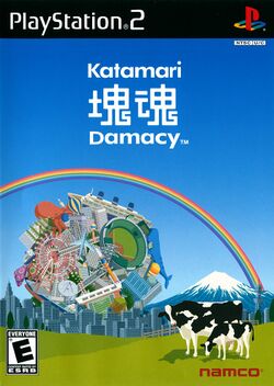 Box artwork for Katamari Damacy.