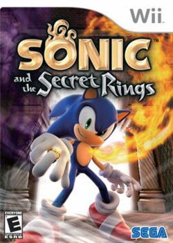 Box artwork for Sonic and the Secret Rings.