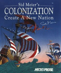 Box artwork for Sid Meier's Colonization.