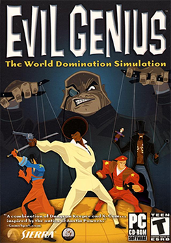 Box artwork for Evil Genius.