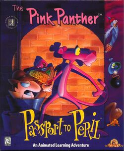 Box artwork for Pink Panther: Passport to Peril.