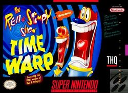 Box artwork for The Ren & Stimpy Show: Time Warp.
