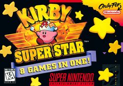 Box artwork for Kirby Super Star.