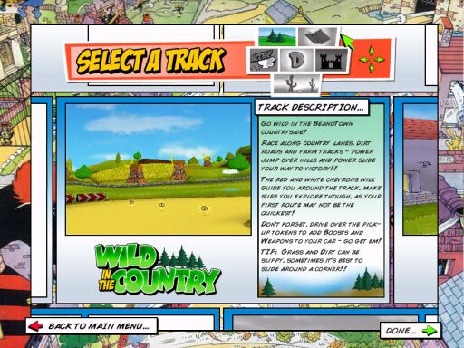 Beanotown Racing track selection screen.jpg