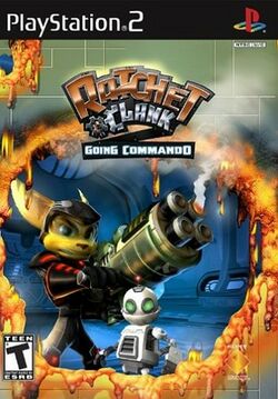 Box artwork for Ratchet & Clank: Going Commando.