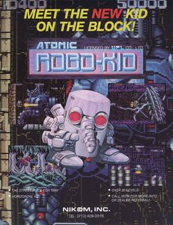Box artwork for Atomic Robo-Kid.