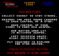 The game's start screen.