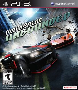 Box artwork for Ridge Racer Unbounded.