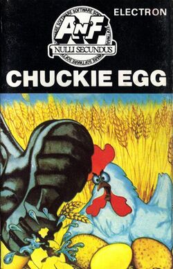 Box artwork for Chuckie Egg.