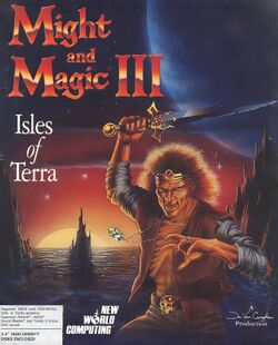 Box artwork for Might and Magic III: Isles of Terra.