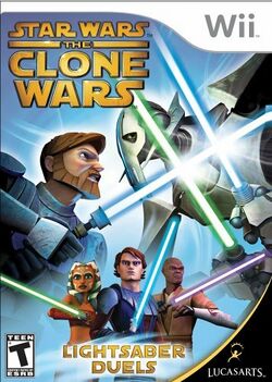 Box artwork for Star Wars The Clone Wars: Lightsaber Duels.
