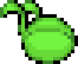 A green Crenel Bean as it appears in the Overworld