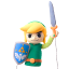 Badge of Link as a puppet from The Cat Mario Show