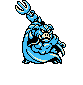 Ganon with the Trident in the Linked ending to Oracle of Ages and Oracle of Seasons