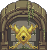 The locked Big Door in the Lost Swamp from Cadence of Hyrule