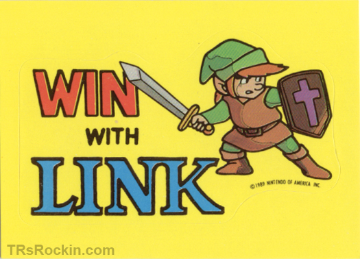 File:TLoZ Nintendo Game Pack WIN WITH LINK Sticker.png