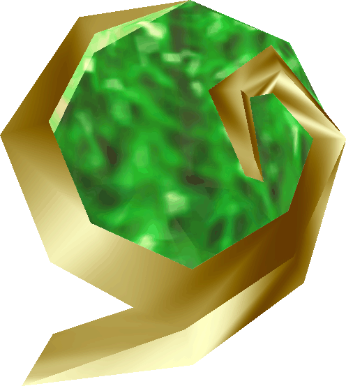 File:OoT Spiritual Stone of the Forest Model.png