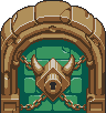 The locked Big Door in the Temple of Storms from Cadence of Hyrule