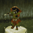 A Skull Kid playing his flute
