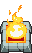A lit Brazier from Cadence of Hyrule