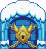 The locked Big Door in the Frozen Grotto from Cadence of Hyrule
