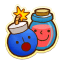 Swapdoodle-styled Bomb and Red Potion