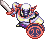An unused sprite of a purple-tinged Silver Darknut as it would have appeared from The Minish Cap