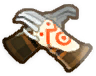 The Digging Mitts Badge from Hyrule Warriors